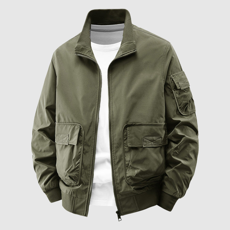 Men's water-resistant Arthur jacket stand-up collar slim fit outdoor all-season casual style