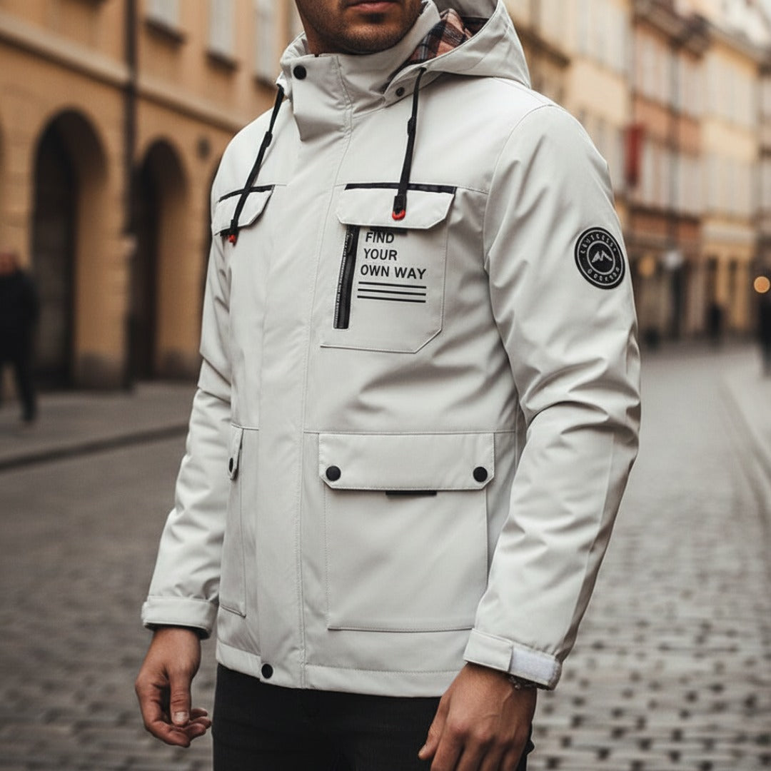 Men's insulated hooded parka jacket in versatile colors slim urban fit windproof elegant winter outerwear