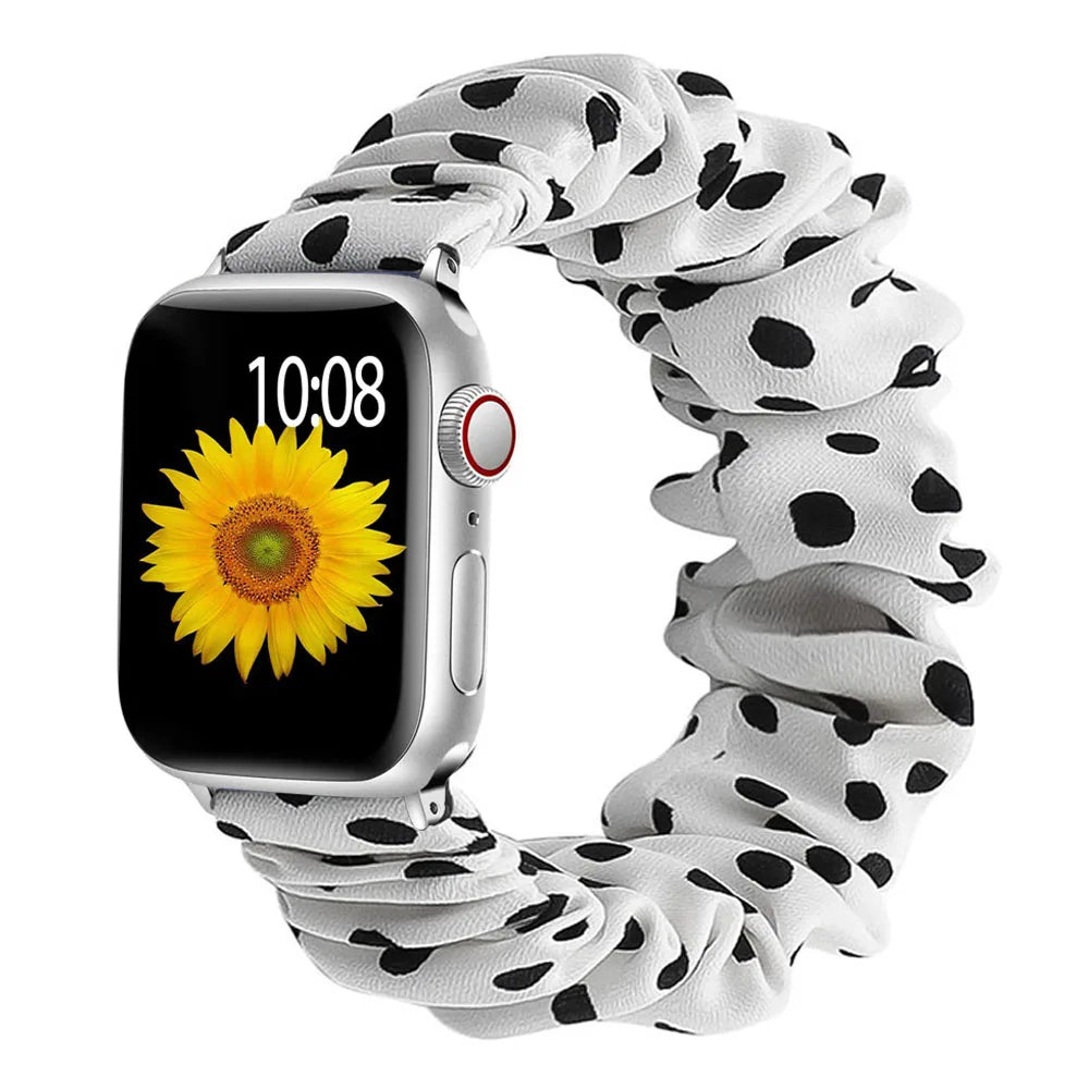 Bella scrunchie Apple Watch band soft-stretch nylon buckle-free loop strap fashion women