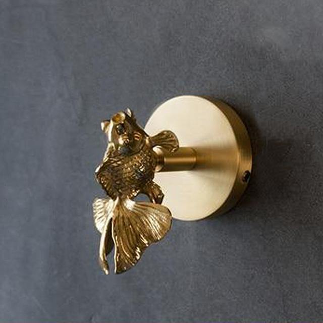 Brass bird-shaped coat hook gold-tone wall organizer with sculptural elegant finish for home decor