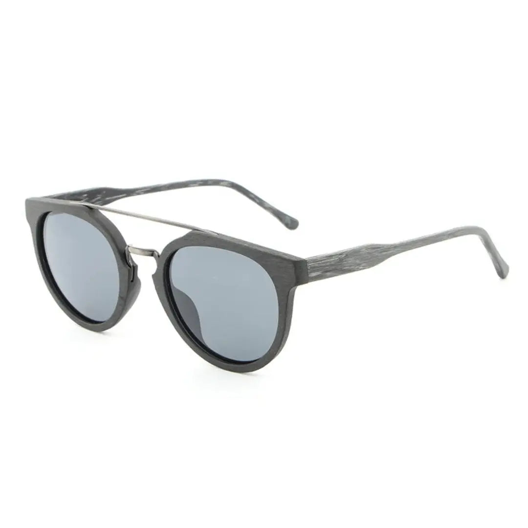 Women's polarized sunglasses lightweight wood-textured frames glare-reduction lenses everyday elegance