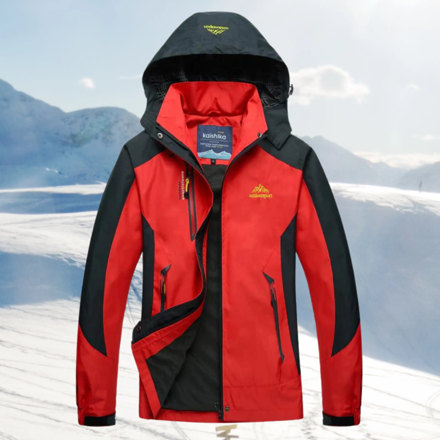 Women's wind water resistant outdoor jacket flattering silhouette all-weather polyester-nylon protection