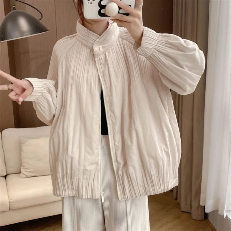 Women's windproof cotton coat long-sleeve warm transitional style versatile everyday outerwear