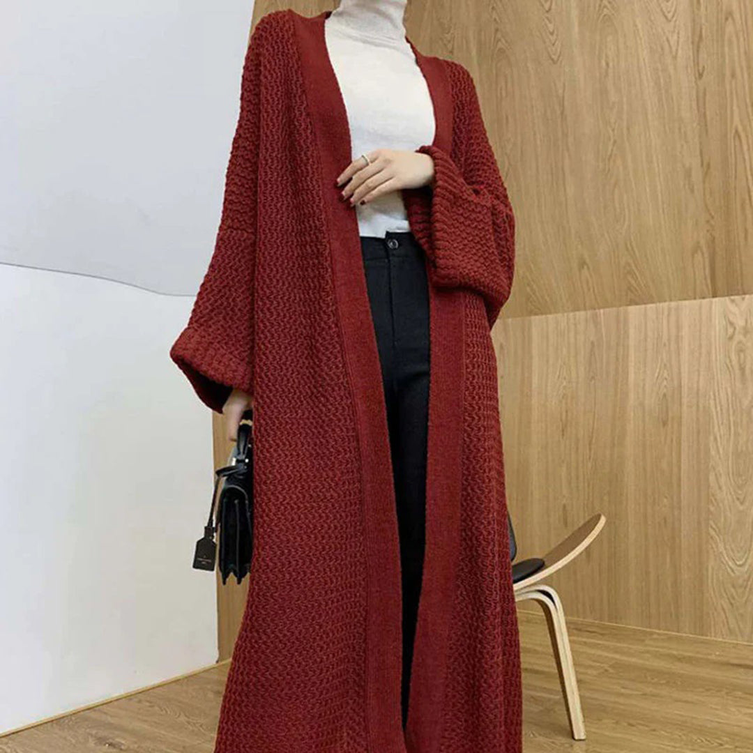 Harper women's open front oversized cardigan cozy winter layering bold color casual style