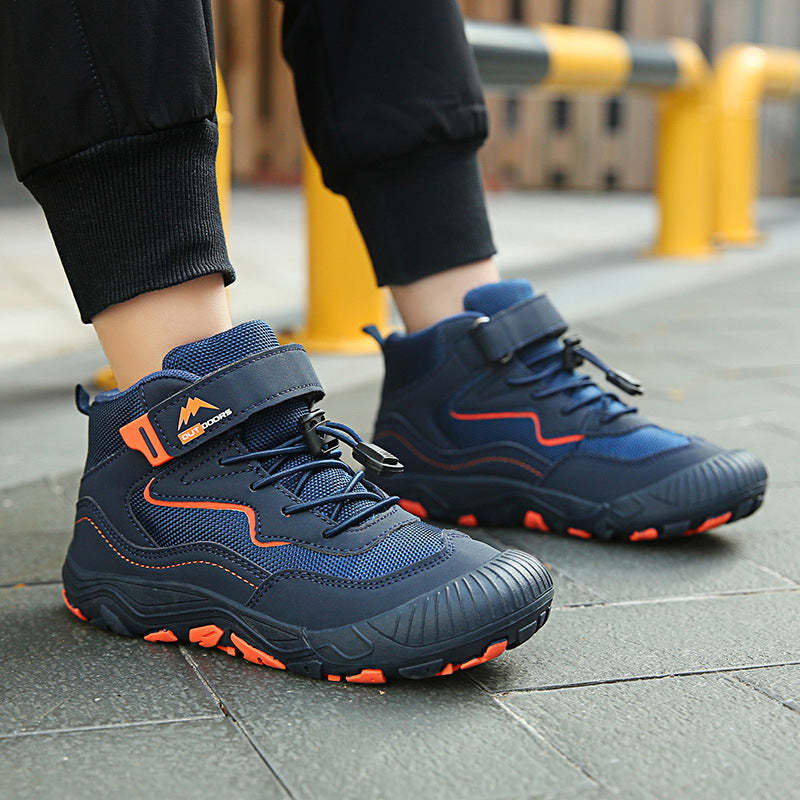 Kids barefoot winter boots wide toe box water-resistant warm slip-on for active outdoor play