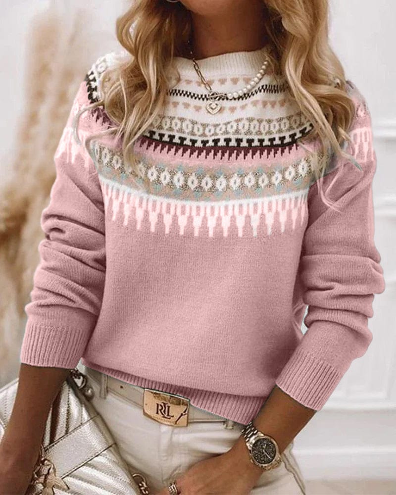 Women's cozy Scandinavian wool sweater in minimalist style with clean lines for everyday warmth