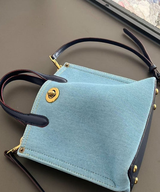 Sac fourre-tout en denim bleu pour femme, grande capacité, solide et durable - Urbann-Vibe