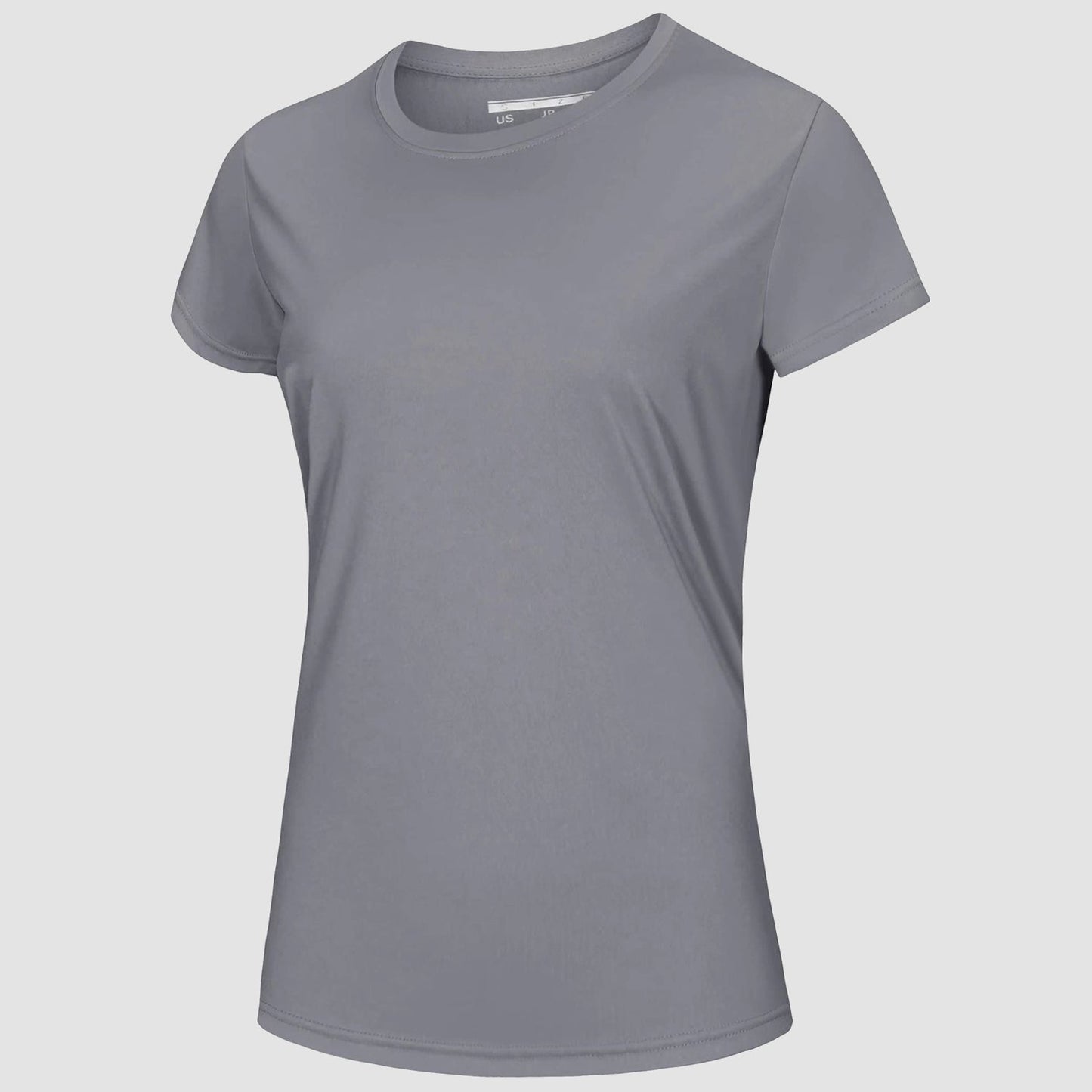 Women's white quick-dry UPF 50+ T-shirt lightweight breathable polyester for beach workout