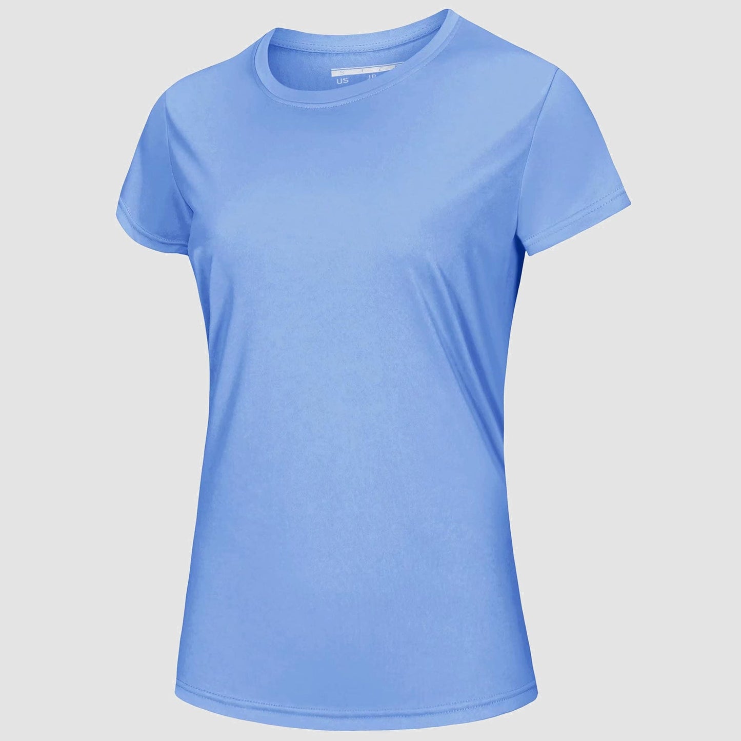 Women's white quick-dry UPF 50+ T-shirt lightweight breathable polyester for beach and workout
