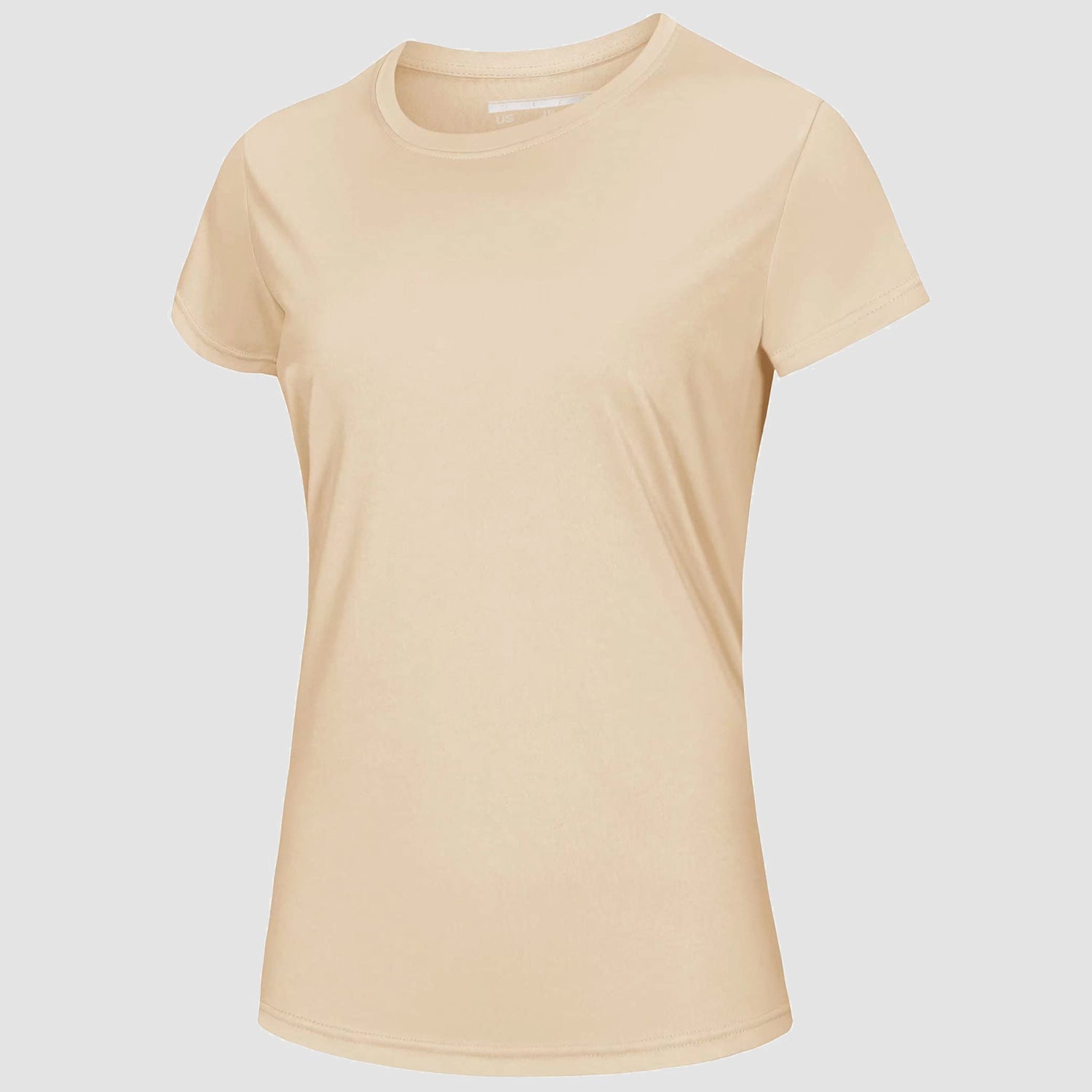Women's white quick-dry UPF 50+ T-shirt lightweight breathable polyester for beach and workout