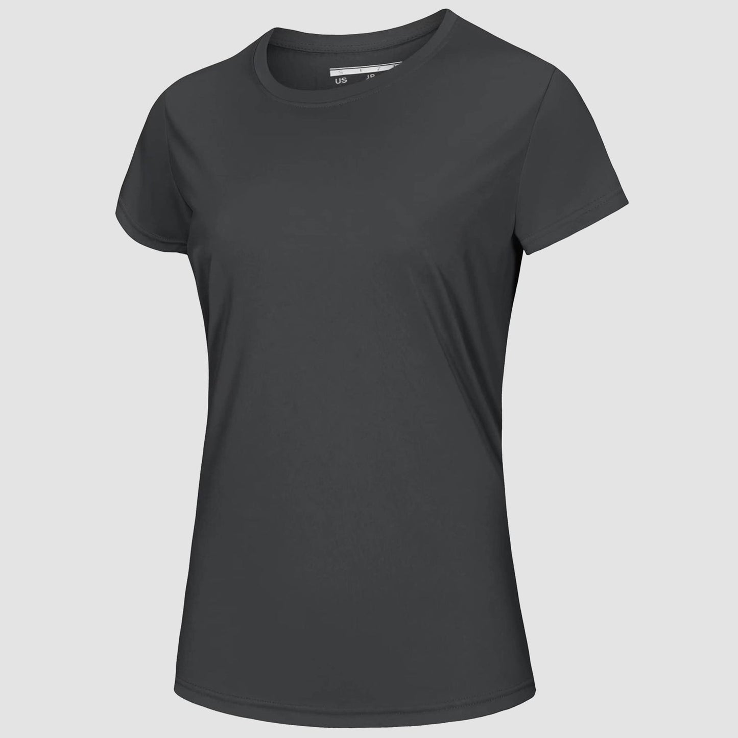 Women's white quick-dry UPF 50+ T-shirt lightweight breathable polyester beach workout top
