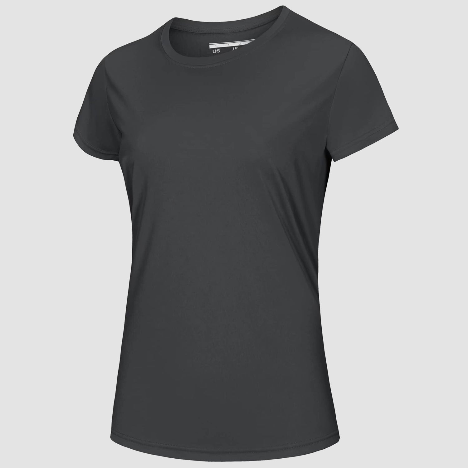 Women's white quick-dry UPF 50+ T-shirt lightweight breathable polyester beach workout top