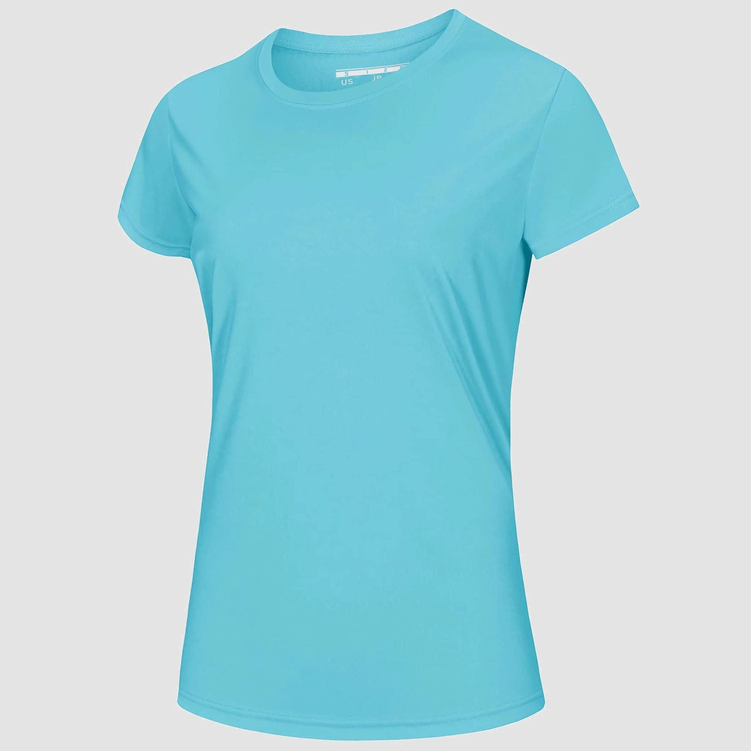 Women's quick-dry UPF 50+ sport tee, lightweight breathable polyester shirt for outdoor activities