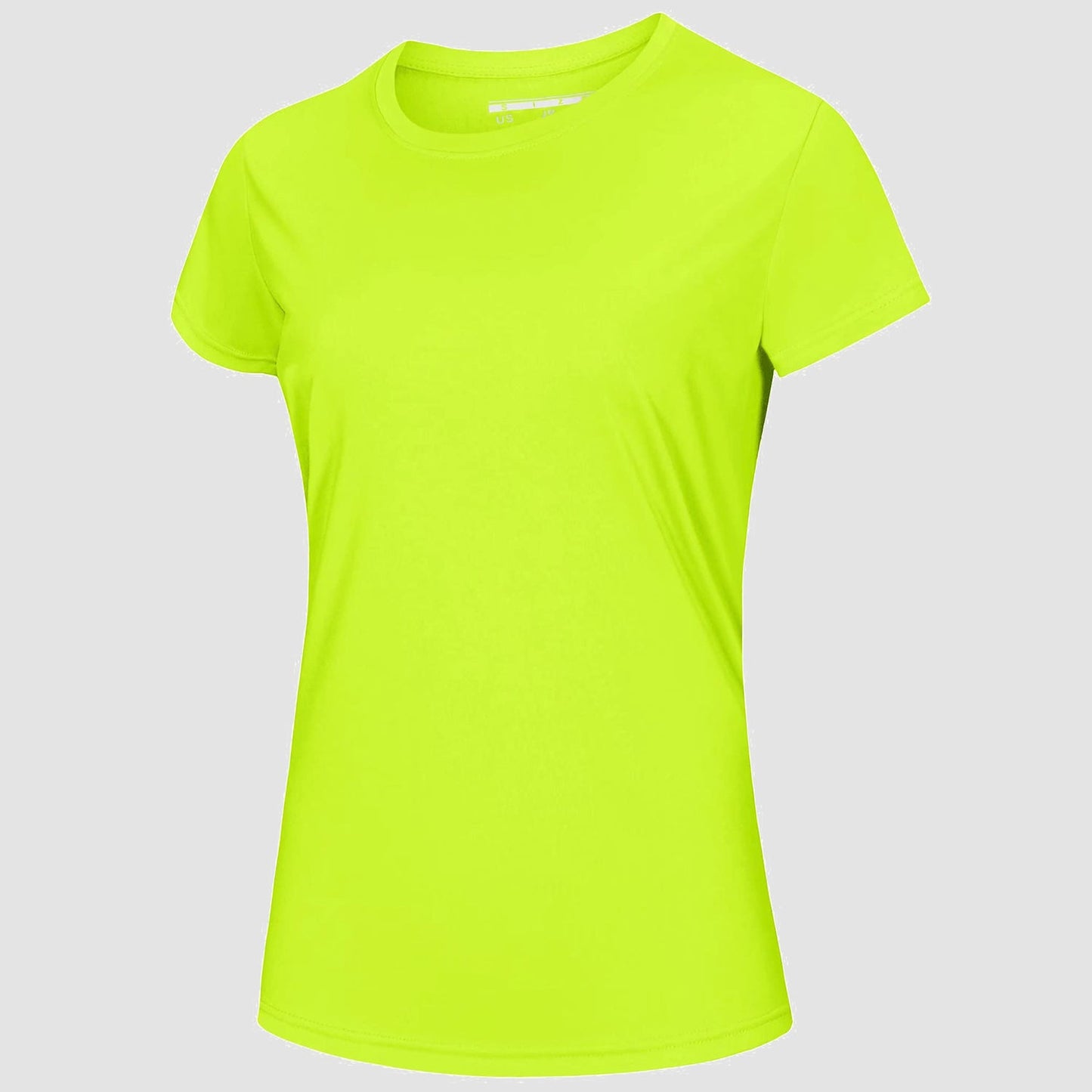 Women's light blue quick-dry UPF 50+ T-shirt with breathable polyester fabric for beach and workout