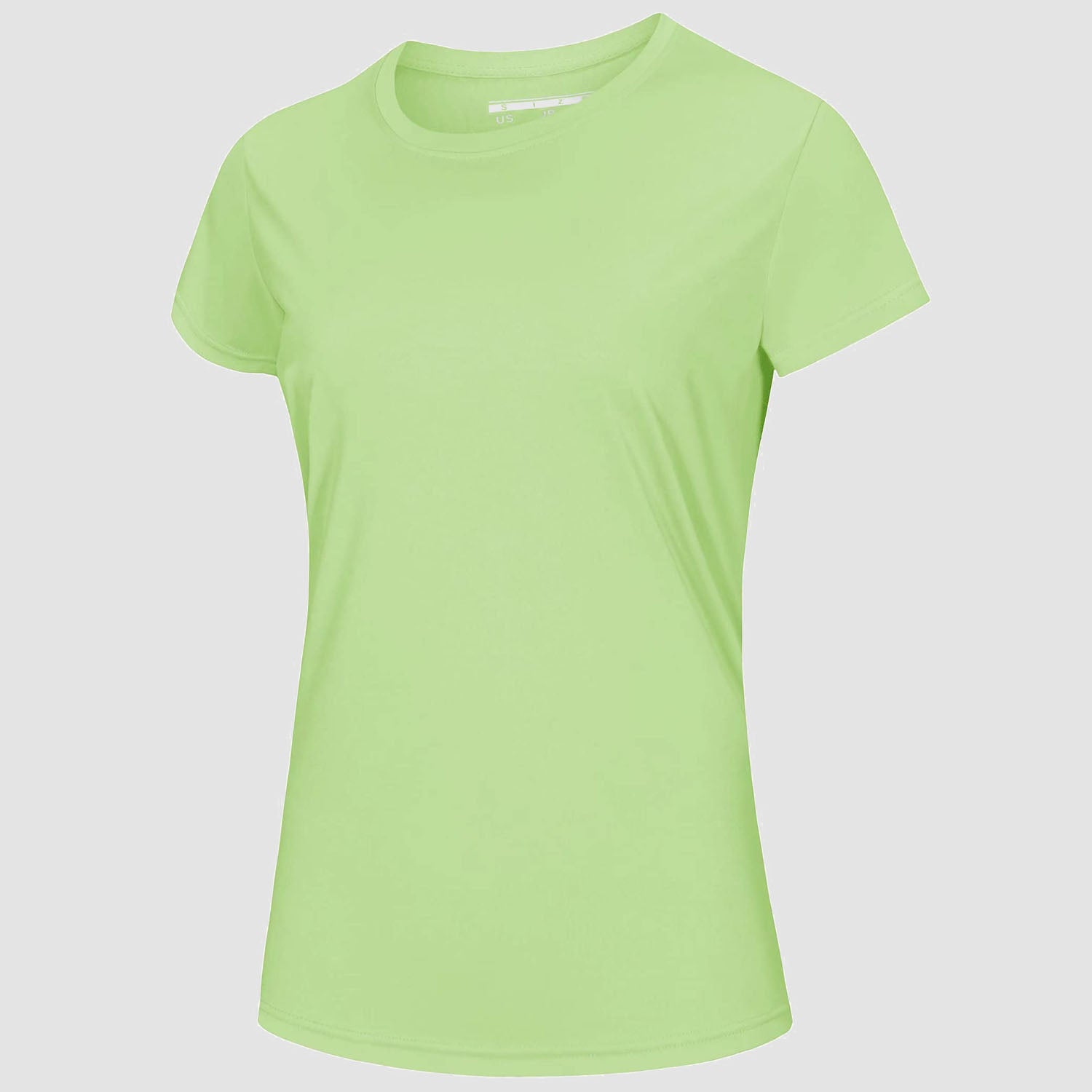 Women's quick-dry UPF 50+ tee lightweight breathable solid color outdoor sports UV protection shirt