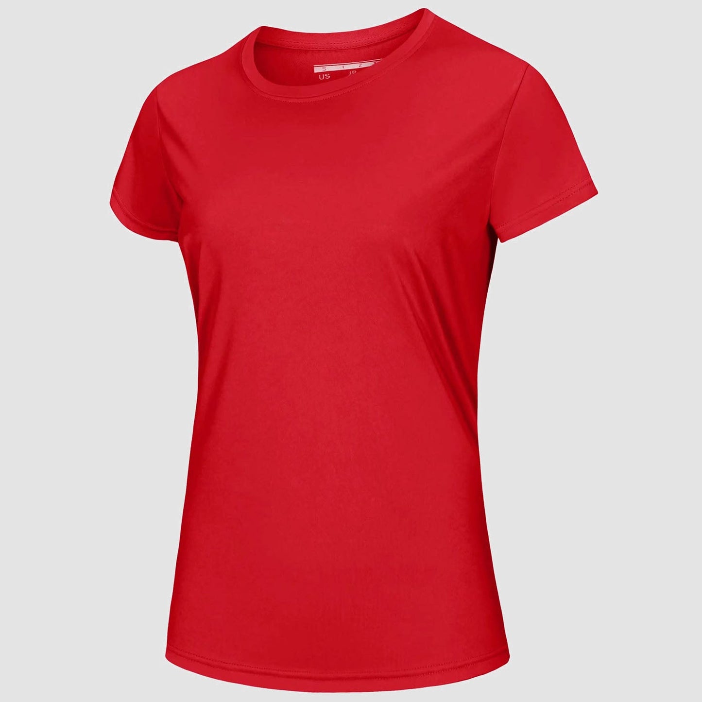 Women's quick-dry UPF 50+ sport tee, lightweight breathable polyester shirt for outdoor activities