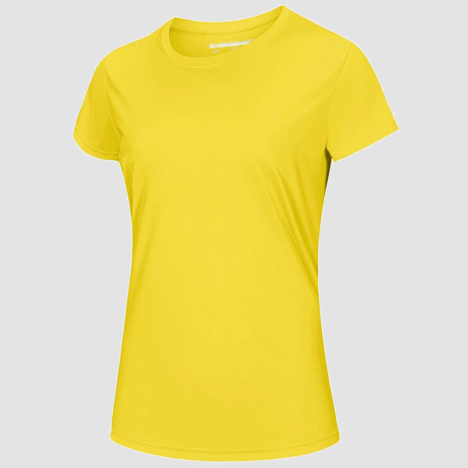 Women's quick-dry UPF 50+ UV protection tee, lightweight breathable solid color outdoor sports shirt