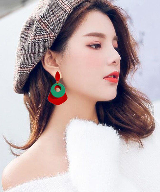 Boucles d'oreilles pendantes en alliage acrylique et argent sterling pour femme - Urbann-Vibe