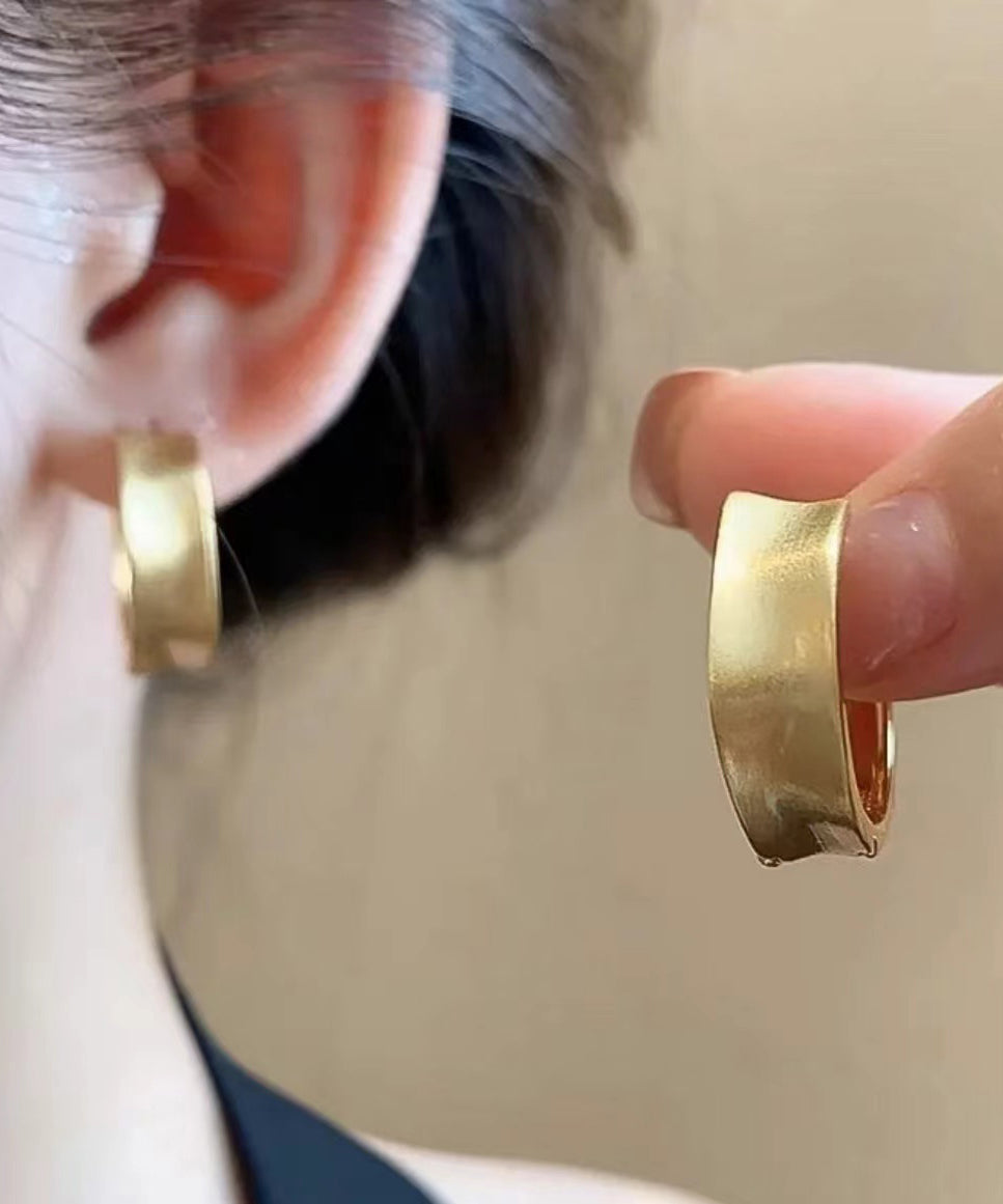 Boucles d'oreilles créoles en fil de cuivre doré pour femme - Urbann-Vibe