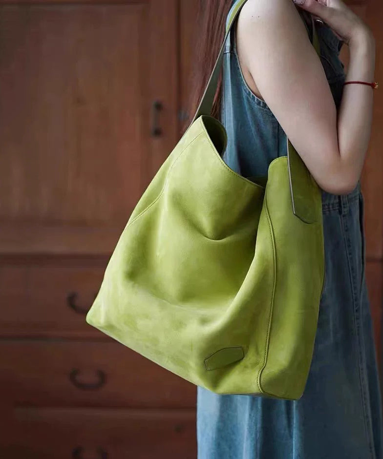 Sac à bandoulière en similicuir vert grande capacité pour femme - Urbann-Vibe