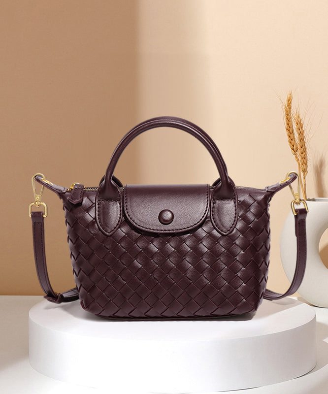 Sac fourre-tout en cuir solide et durable pour femme, tissage mûrier - Urbann-Vibe
