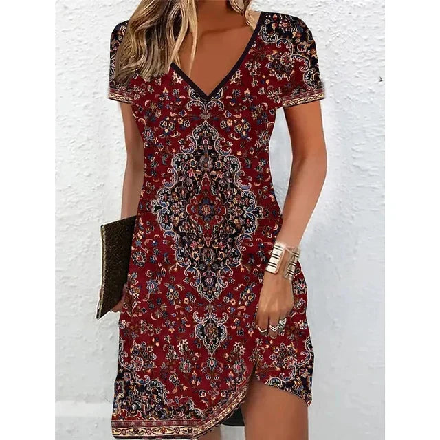 Beige glitter cocktail dress with elegant silhouette and subtle sparkle for festive occasions