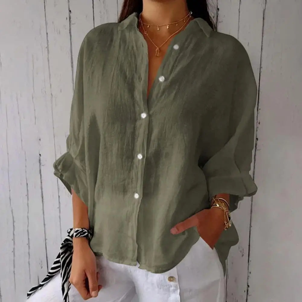 Paulina women's relaxed blouse, versatile minimalist design for office and casual wear
