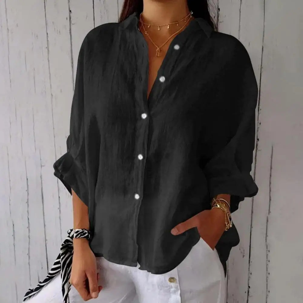 Paulina women's relaxed blouse versatile minimalist design for office and casual everyday elegance