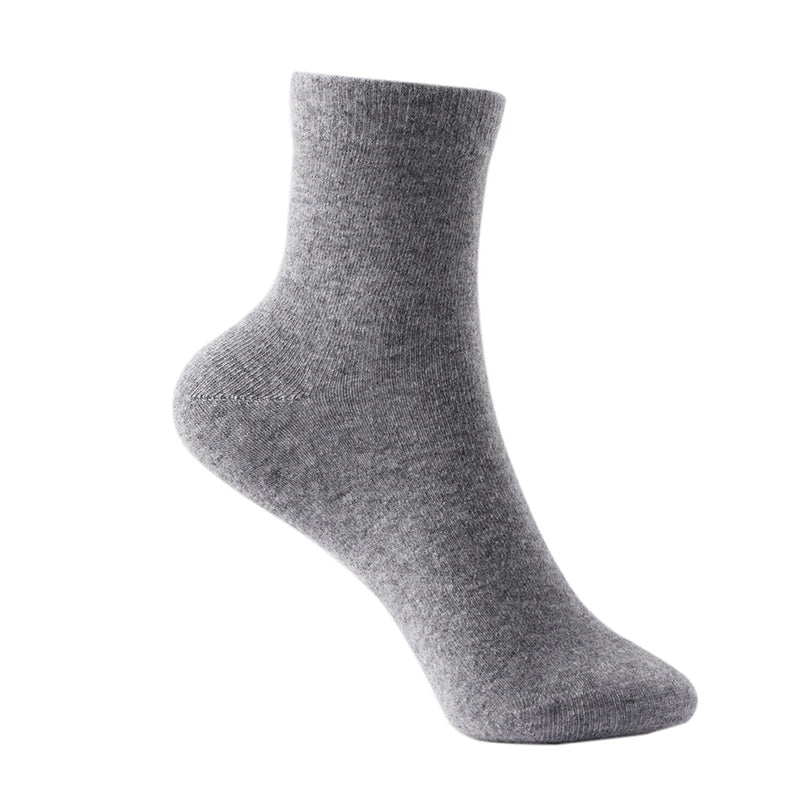 Women's soft cashmere knit ankle socks in neutral tones, ultra-plush everyday luxury warmth