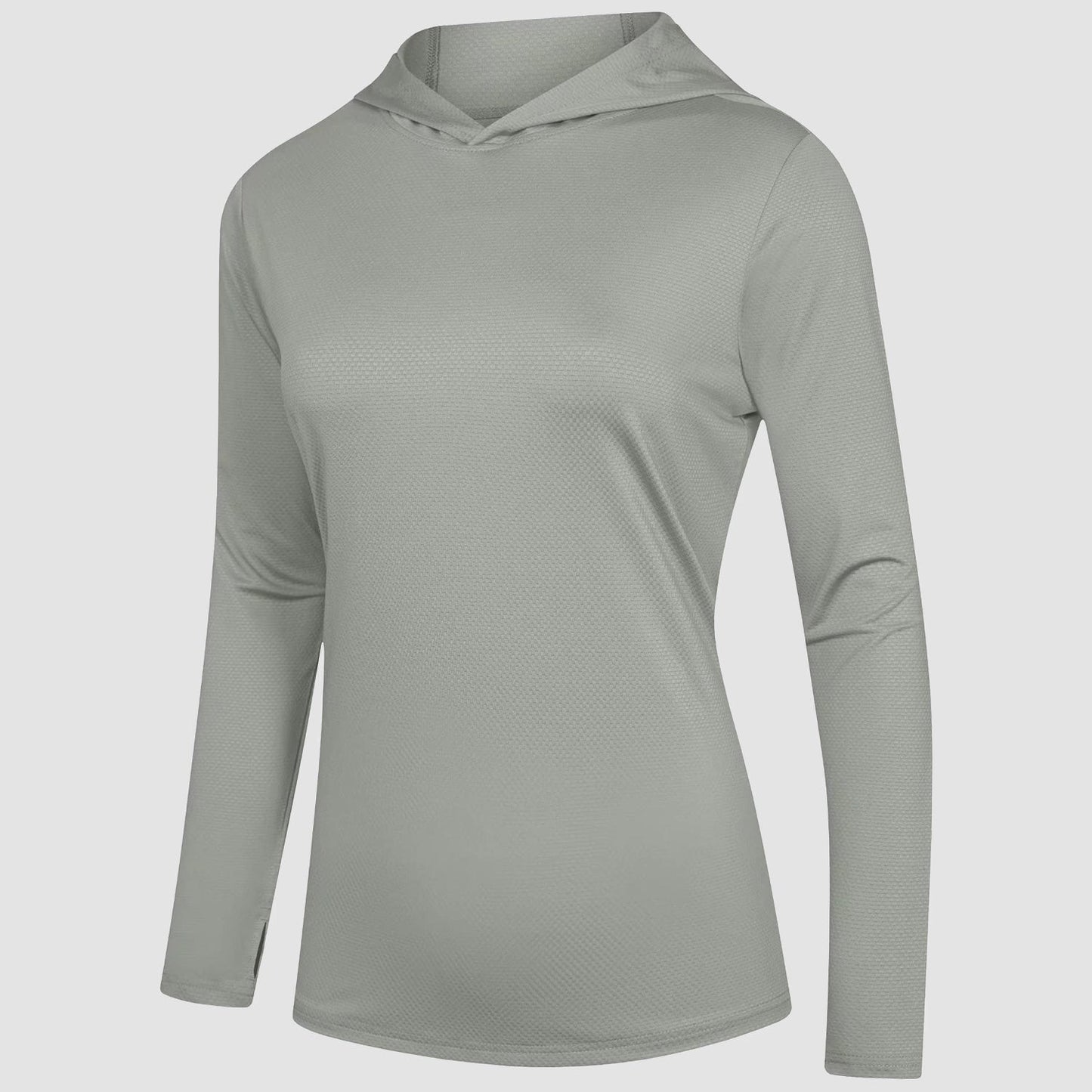 Women's mint UPF 50+ hoodie shirt long sleeve quick-dry sun protection outdoor active