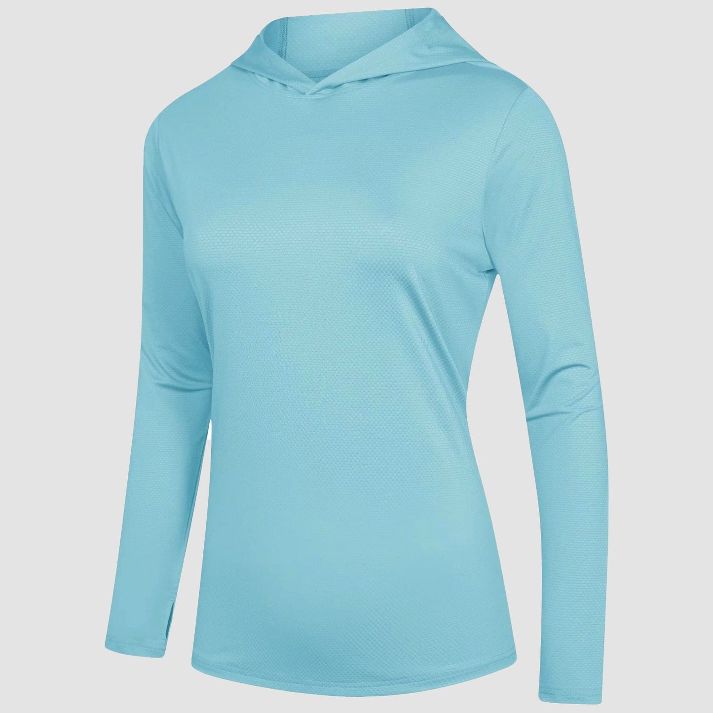 Women's mint UPF 50+ hoodie shirt long sleeve quick-dry sun protection outdoor active wear