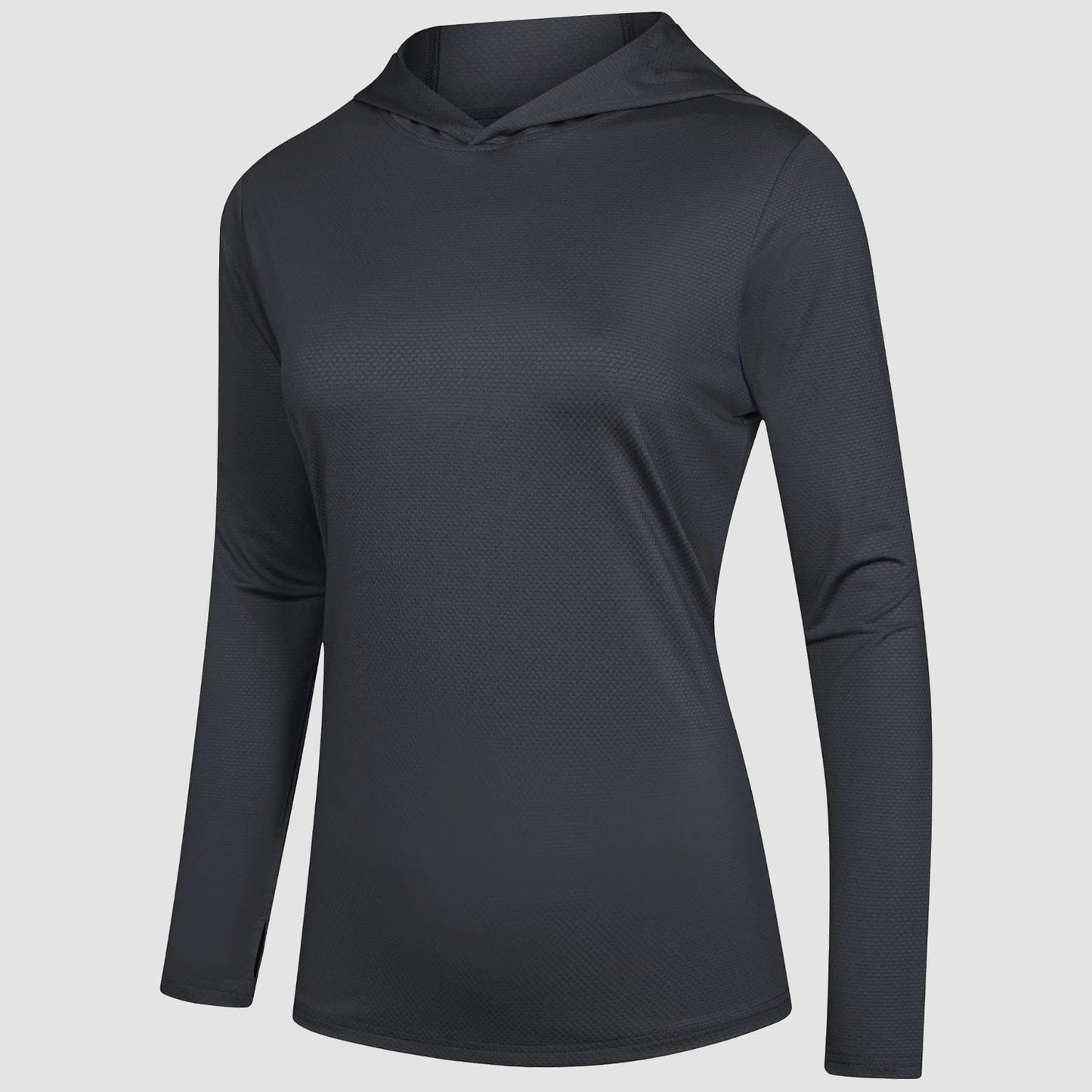 Women's mint UPF 50+ hoodie shirt, long sleeve quick-dry sun protection activewear