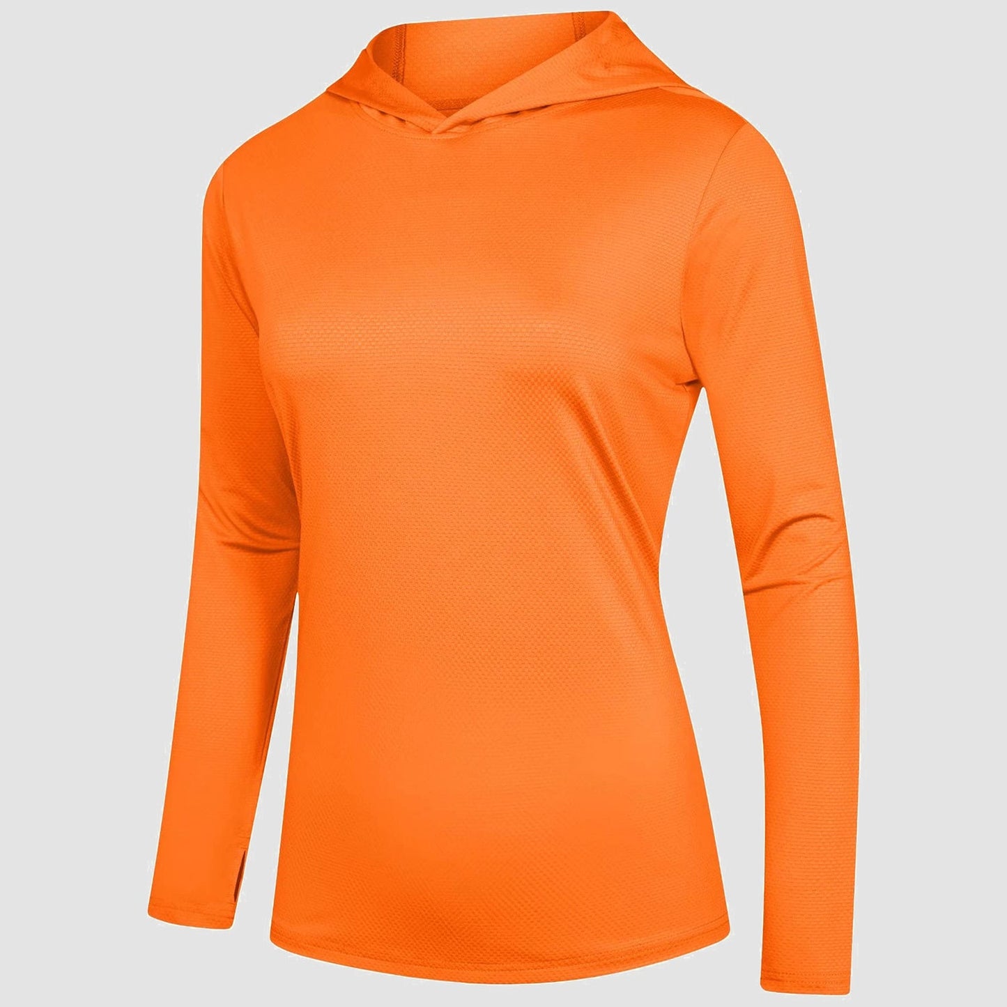 Women's mint UPF 50+ hoodie shirt, lightweight quick-dry long sleeve sun protection activewear