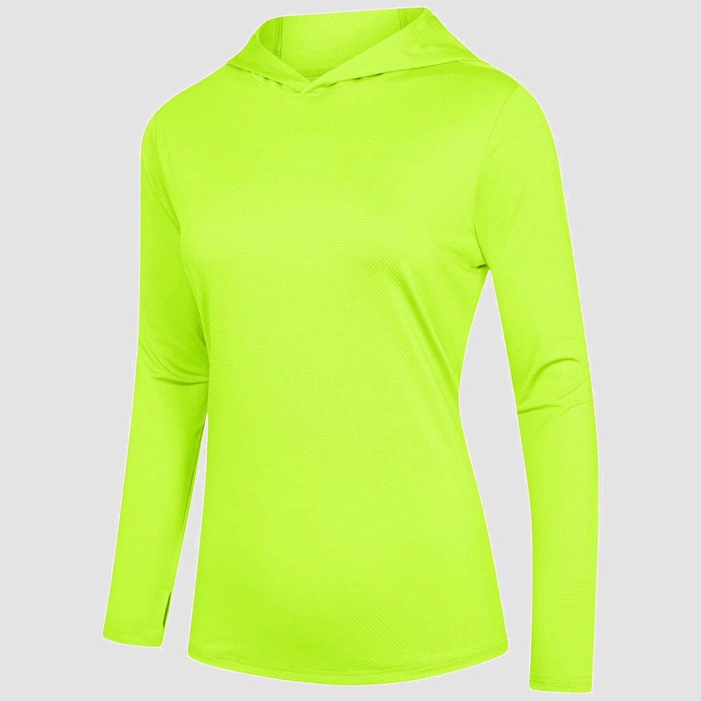 Women's mint UPF 50+ hoodie shirt, long sleeve quick-dry sun protection outdoor active top
