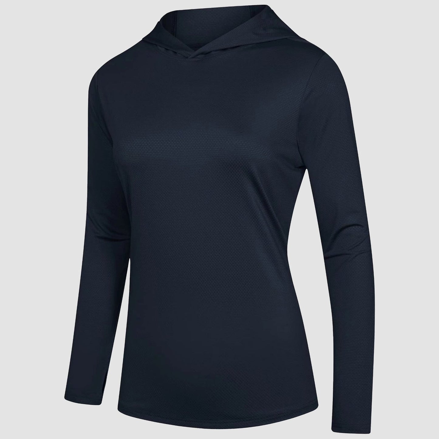 Women's mint UPF 50+ hoodie shirt, lightweight quick-dry long sleeve sun protection active outdoor top