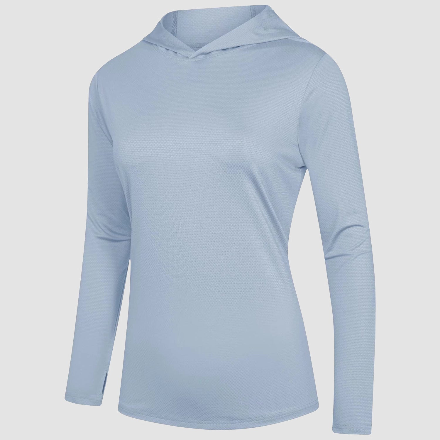 Women's mint UPF 50+ hoodie shirt long sleeve quick-dry sun protection outdoor active wear