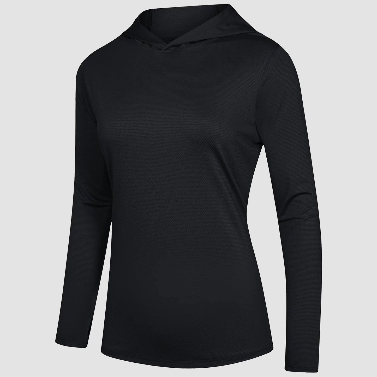 Women's mint UPF 50+ hoodie shirt, long sleeve quick-dry sun protection outdoor active wear