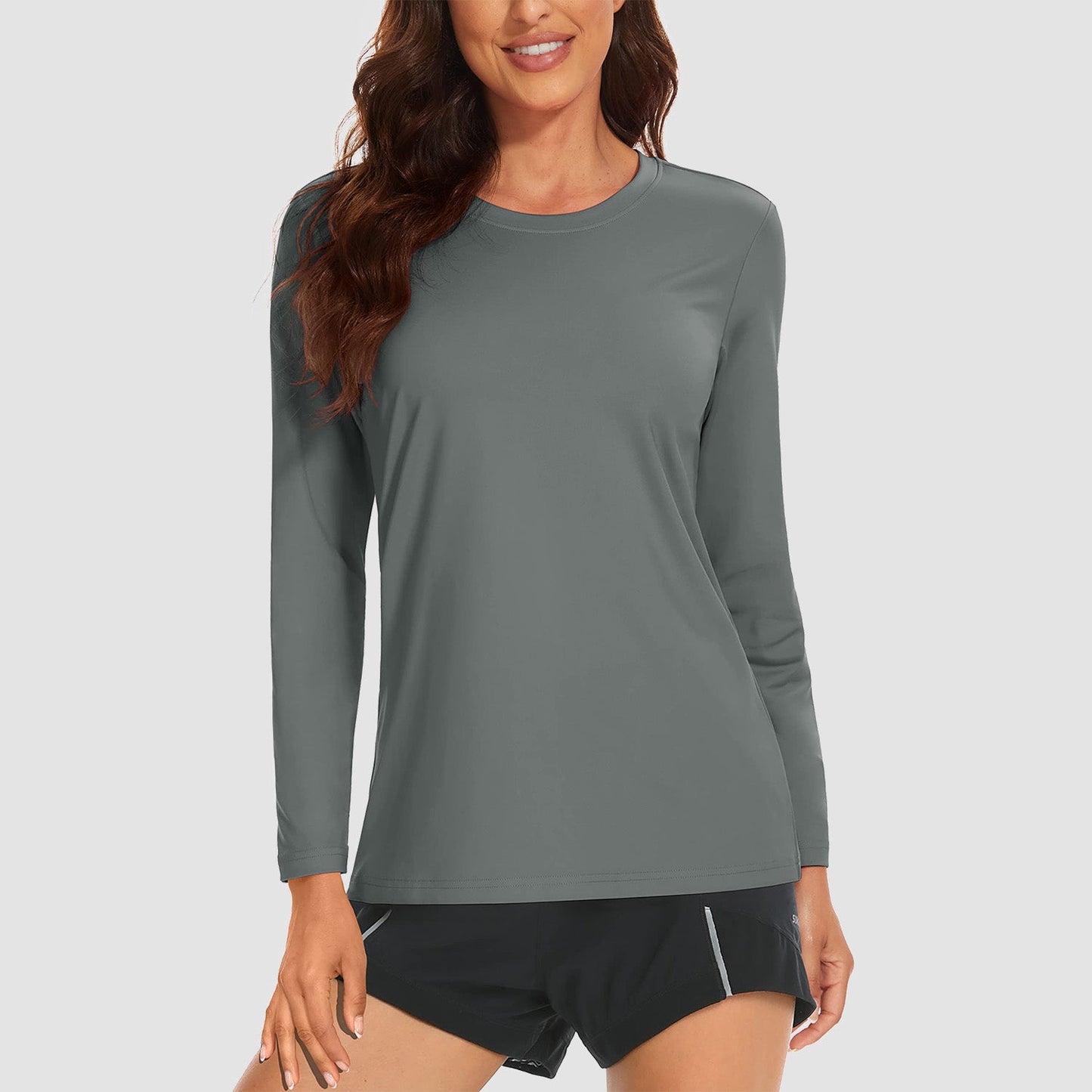 Women's UPF 80+ long sleeve sun protection shirt, quick-dry breathable performance fit for outdoor activities
