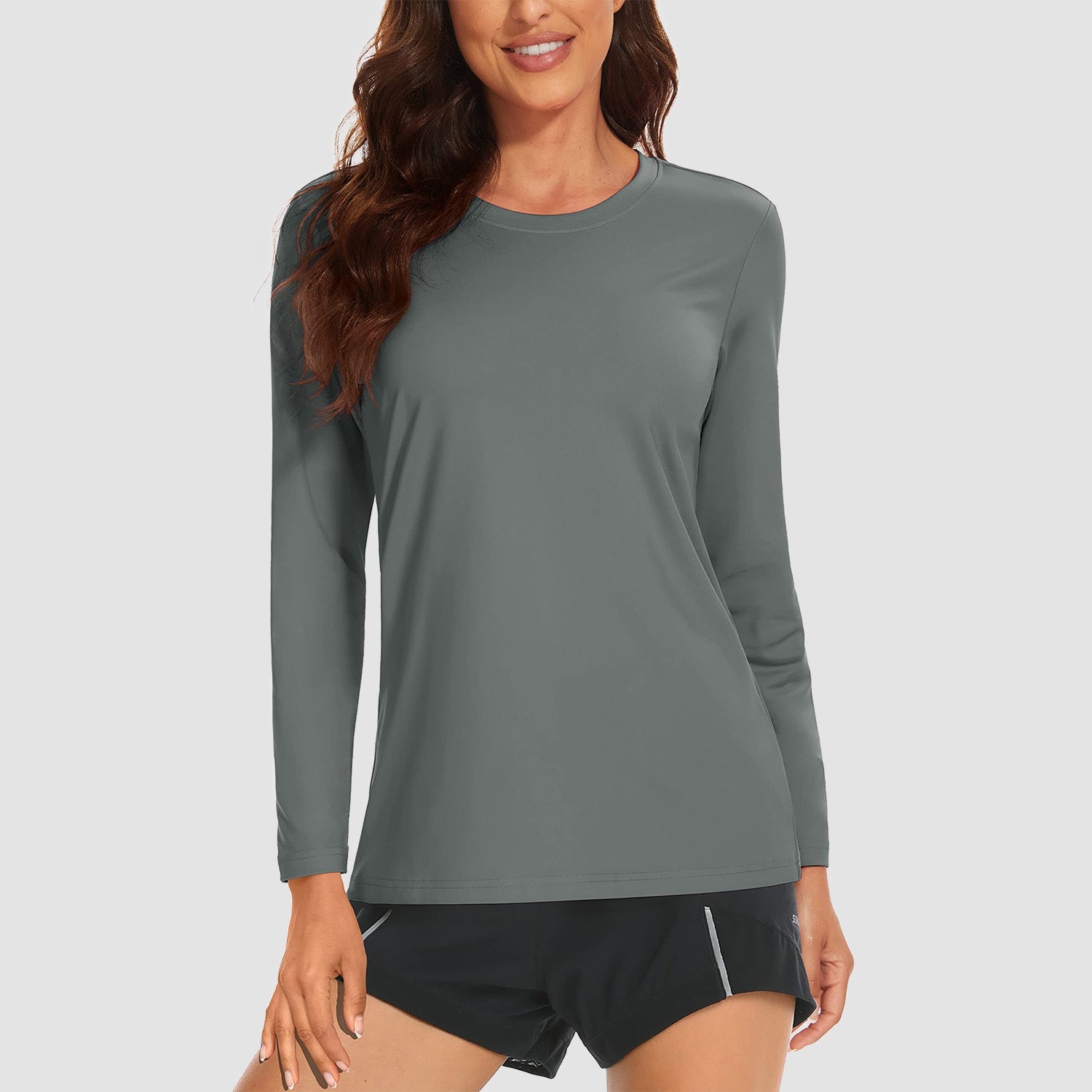 Women's UPF 80+ long sleeve sun protection shirt, quick-dry breathable performance fit for outdoor activities