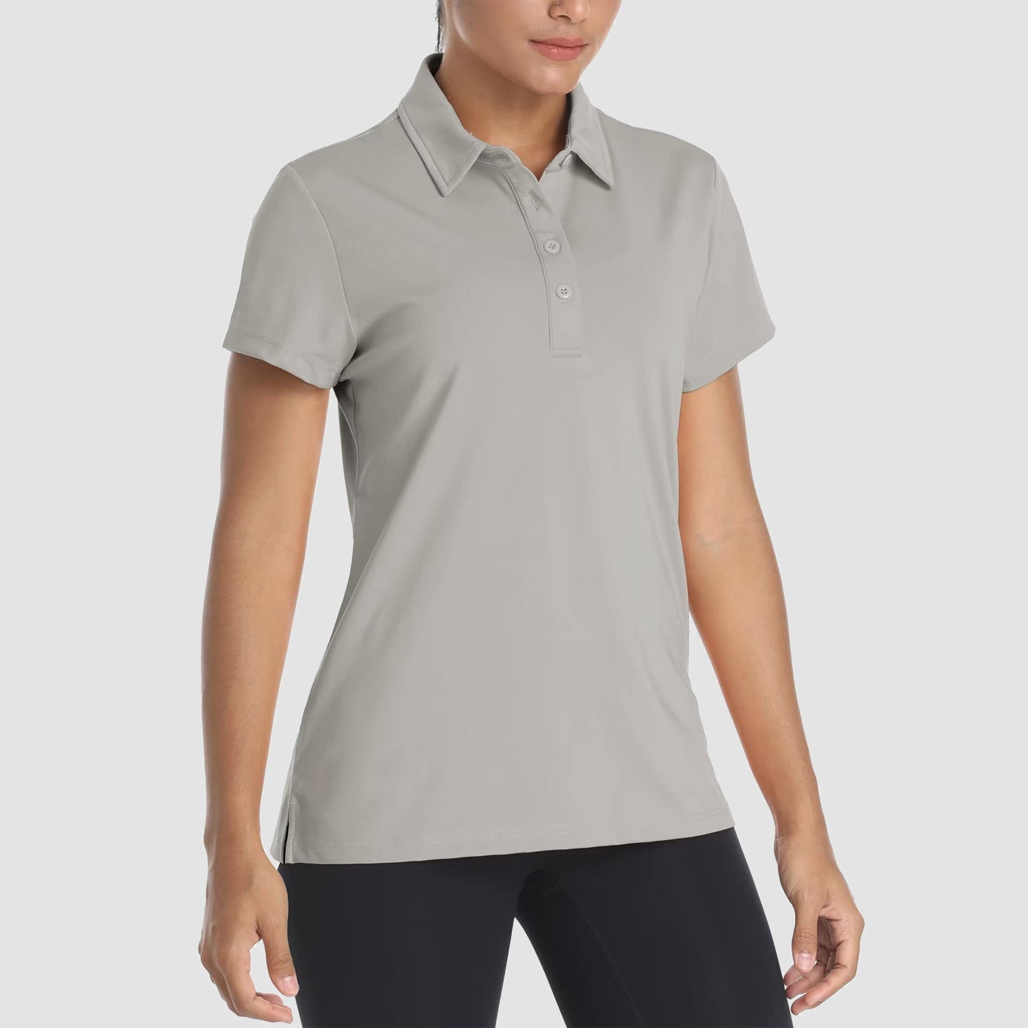 Women's quick-dry golf polo shirt lightweight breathable short sleeve moisture-wicking stretch fit