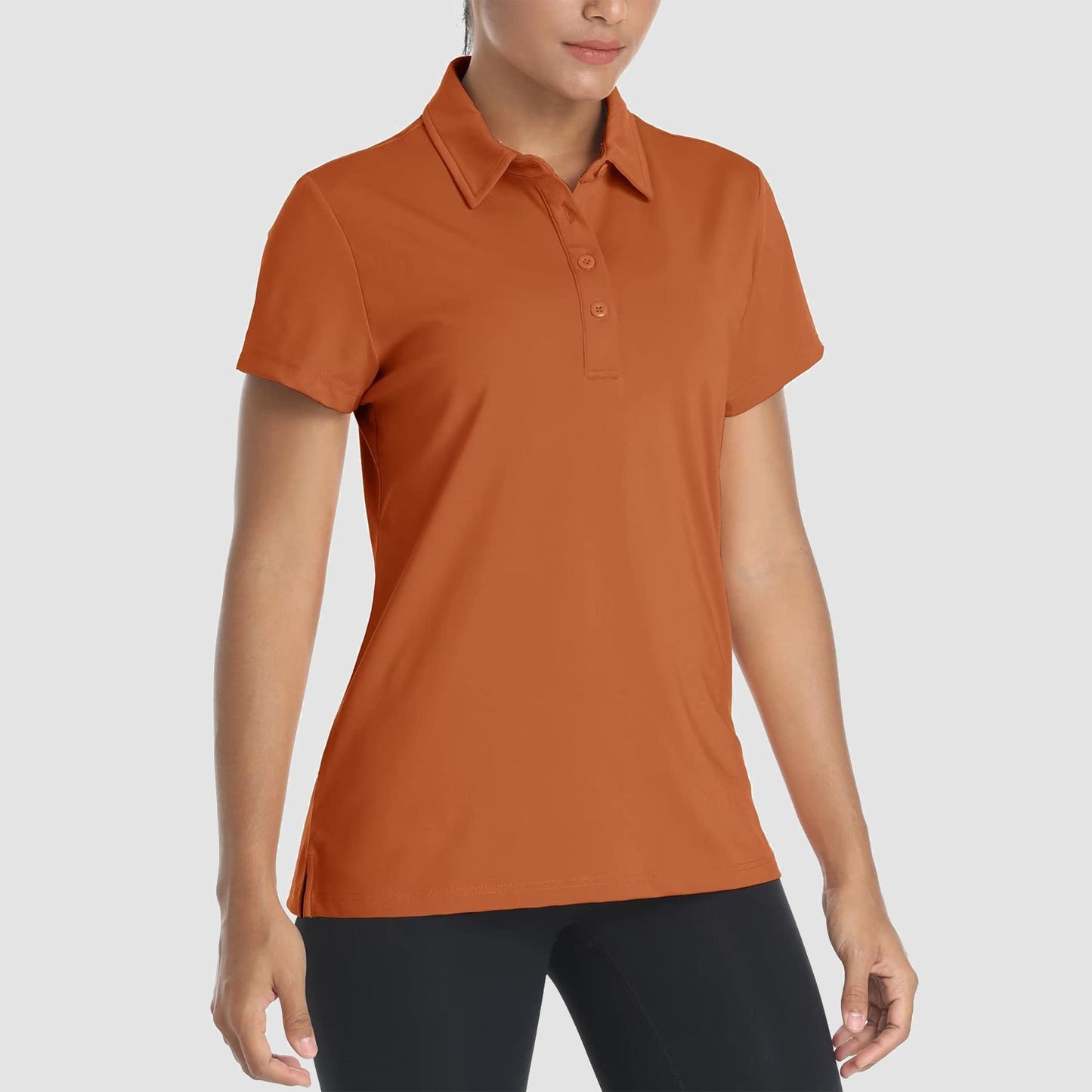 Women's quick-dry golf polo shirt lightweight breathable short sleeve moisture-wicking stretch fit