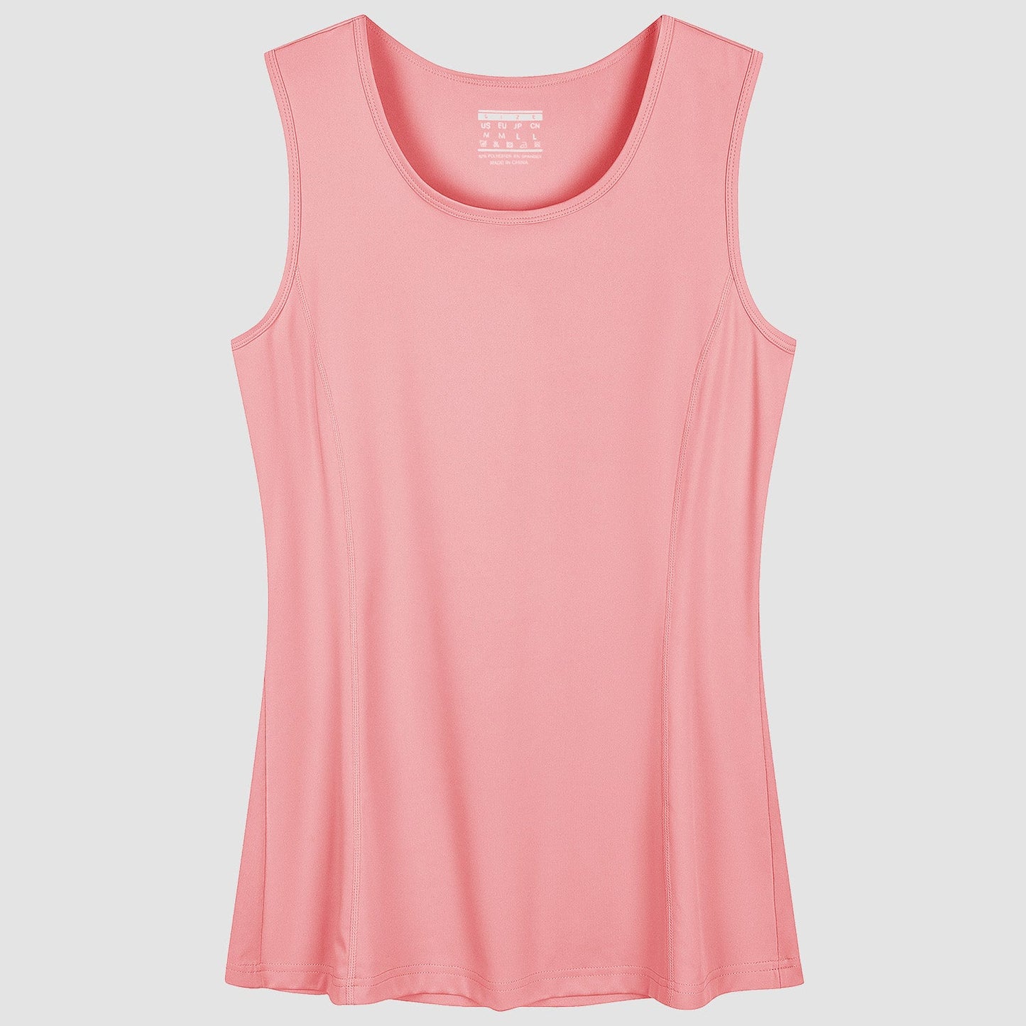 Women's white UPF 80+ tank top lightweight quick-dry sun protection athletic sleeveless fit