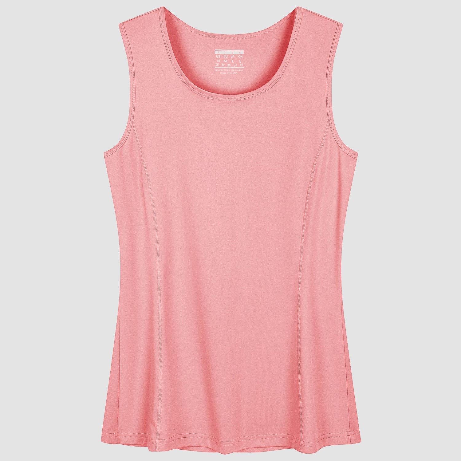 Women's white UPF 80+ tank top lightweight quick-dry sun protection athletic sleeveless fit