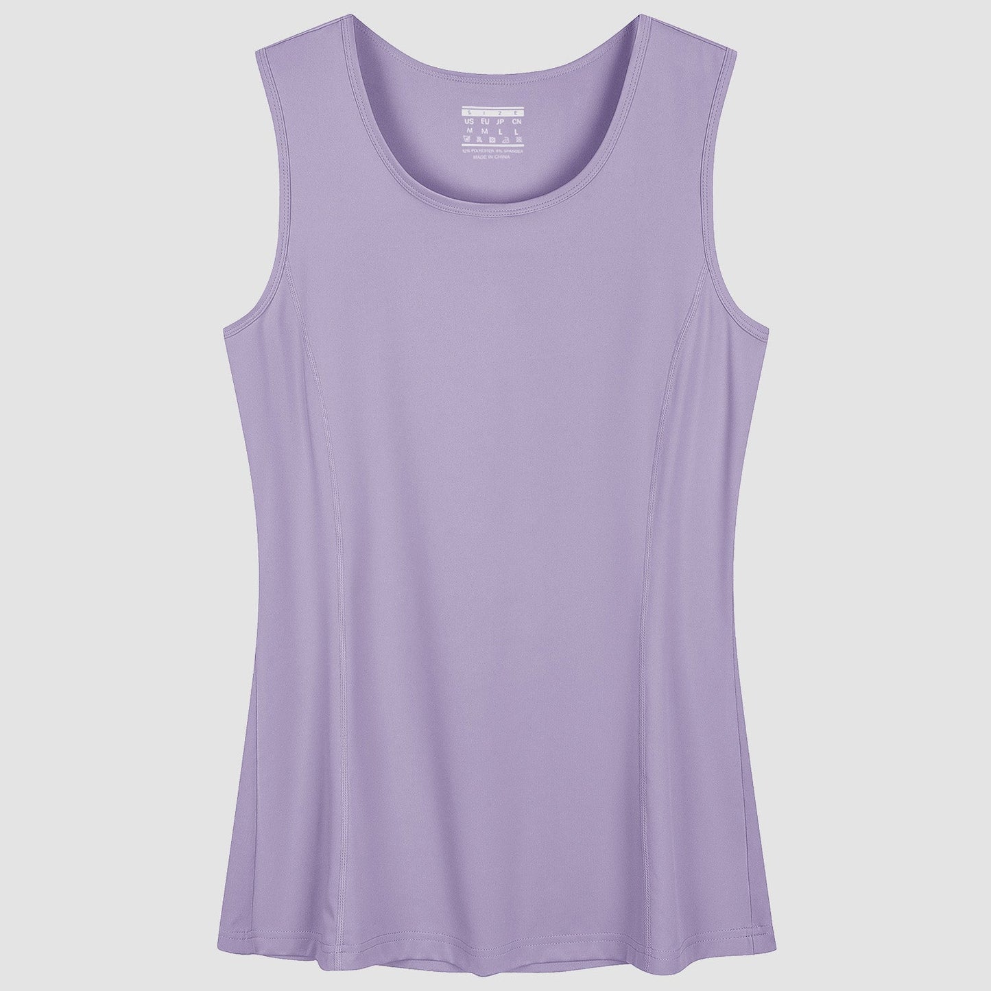 Women's white UPF 80+ tank top lightweight quick-dry sun protection sleeveless athletic fit