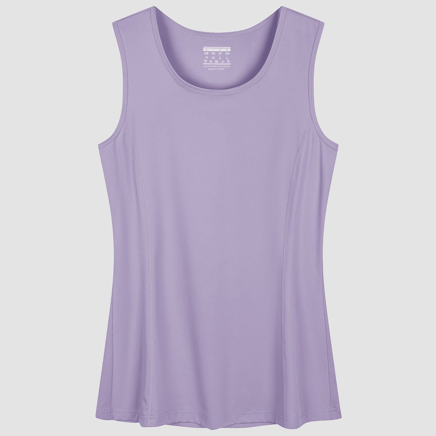 Women's white UPF 80+ tank top lightweight quick-dry sun protection sleeveless athletic fit