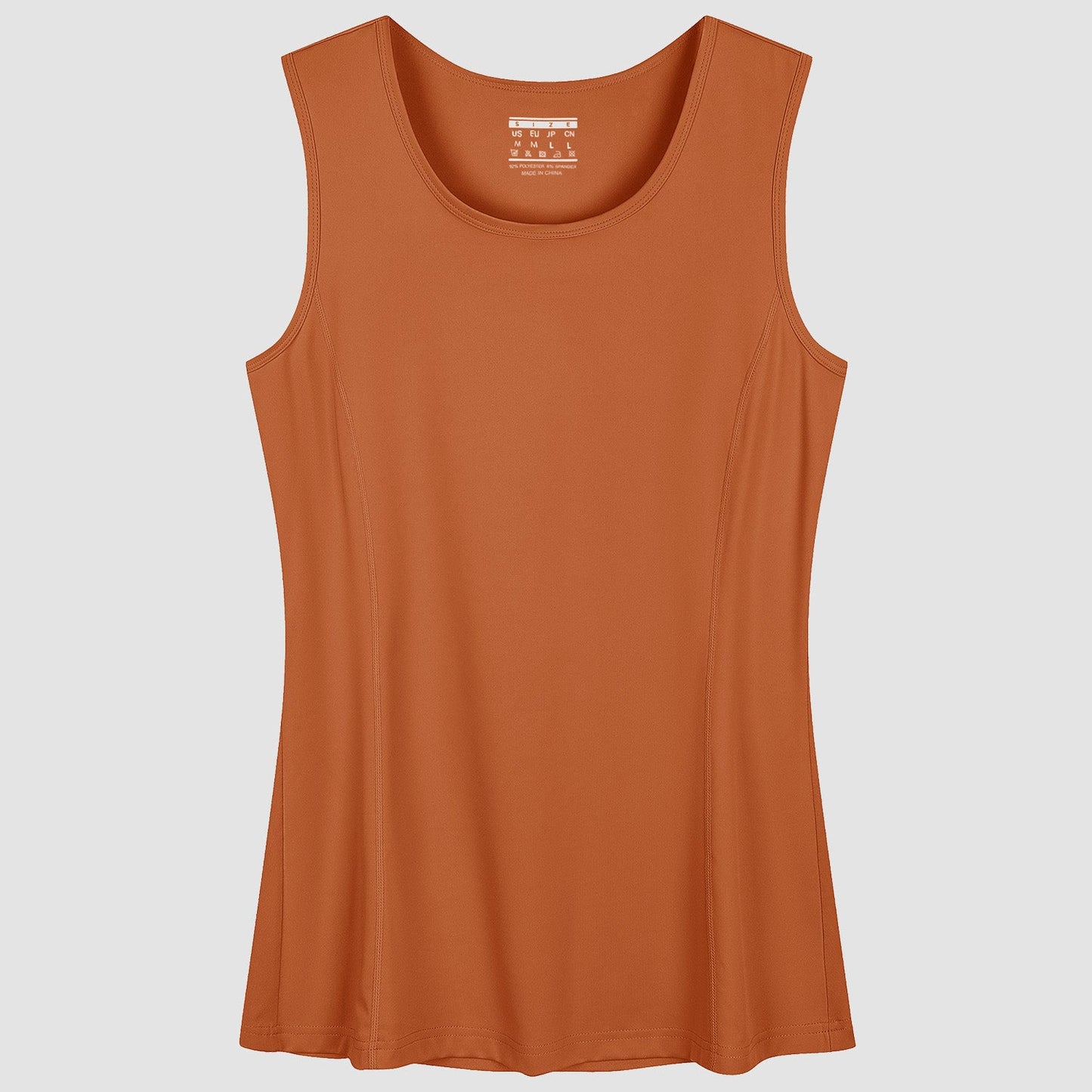 Women's white UPF 80+ tank top lightweight quick-dry sun protection athletic fit moisture-wicking