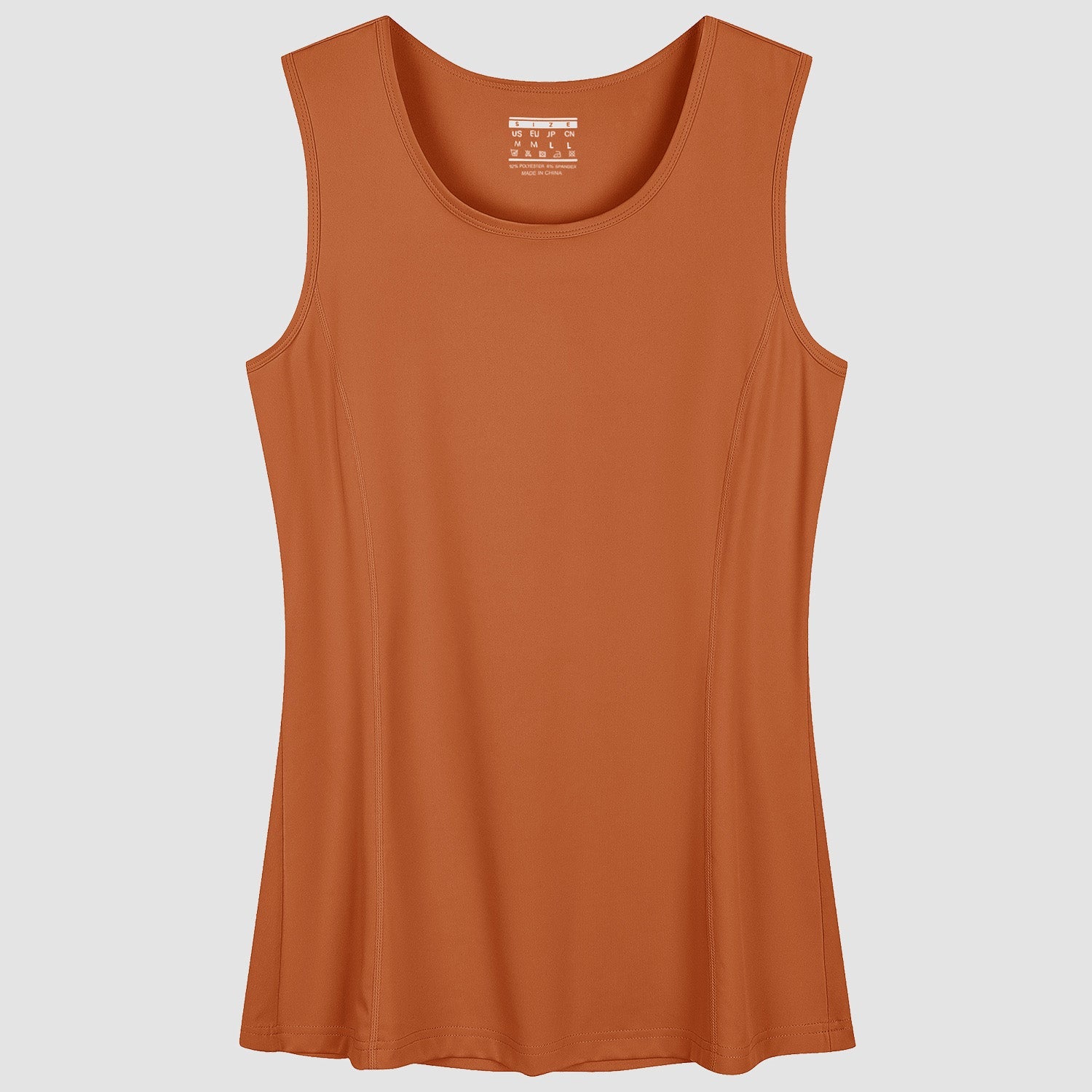 Women's white UPF 80+ tank top lightweight quick-dry sun protection athletic fit moisture-wicking