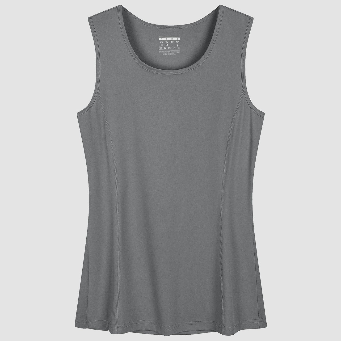 Women's white UPF 80+ tank top lightweight quick-dry sun protection athletic sleeveless tee