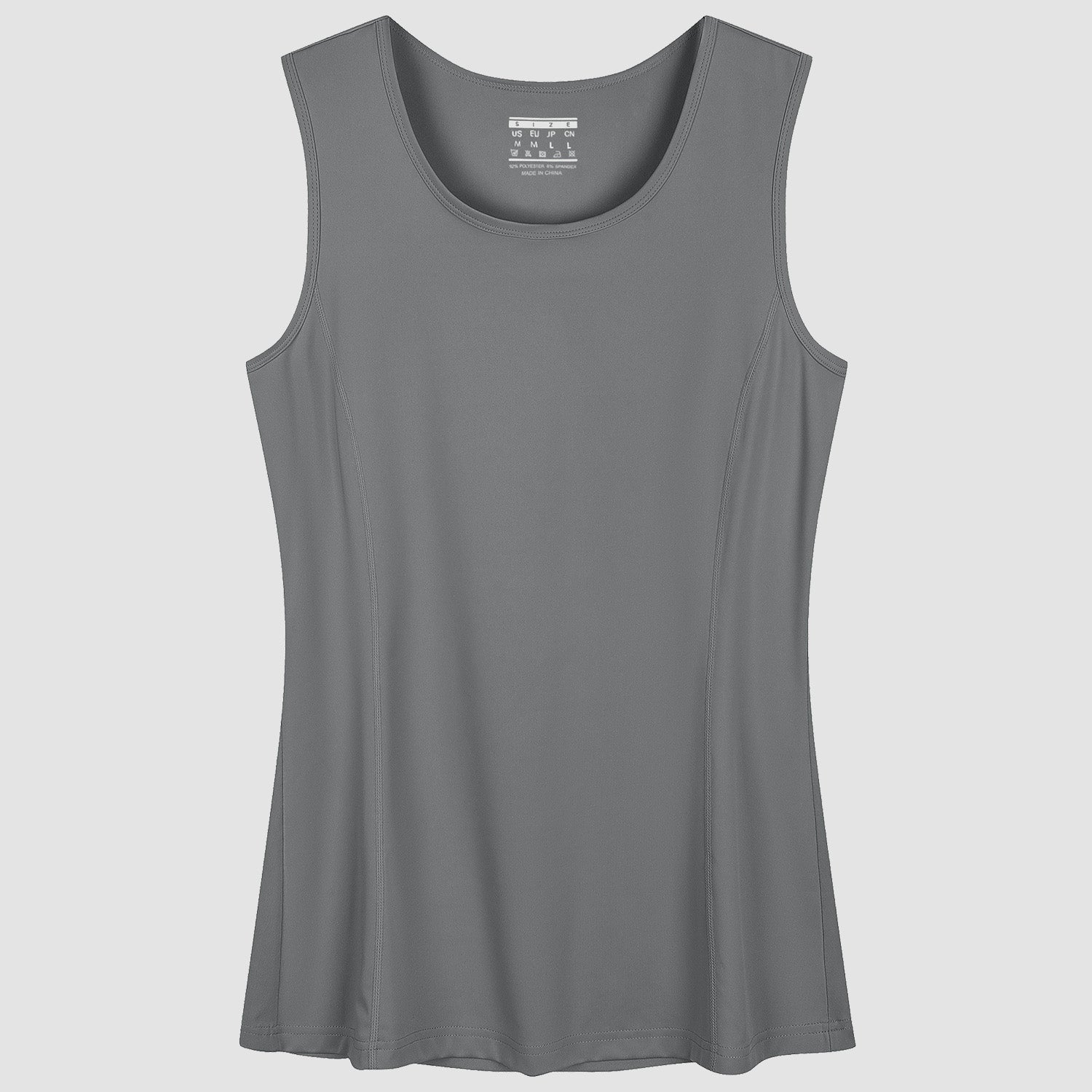 Women's white UPF 80+ tank top lightweight quick-dry sun protection athletic sleeveless tee