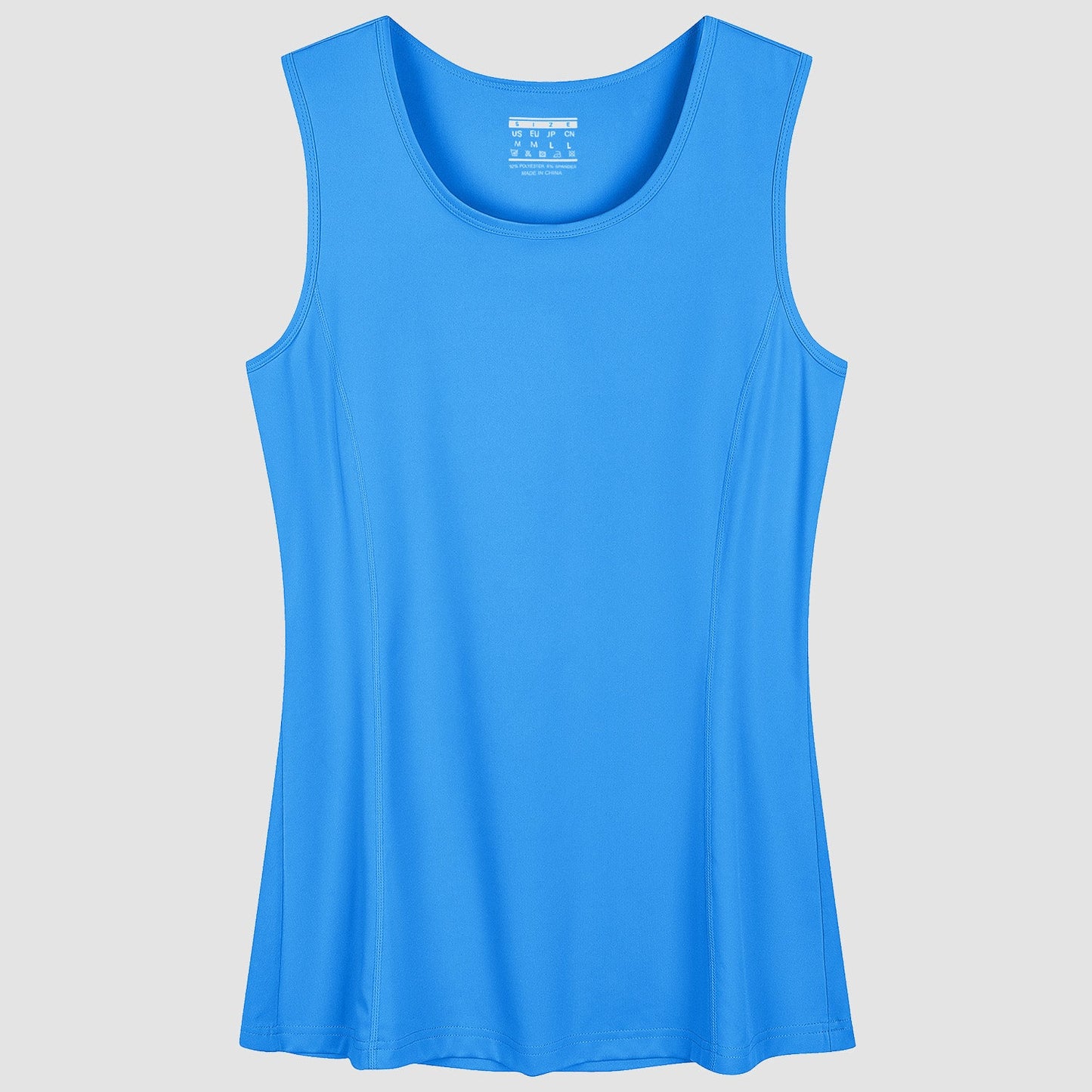 Women's UPF 80+ white tank top quick-dry lightweight sun protection athletic sleeveless top